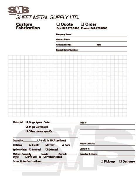 sheet metal fabrication order form|sheet metal cutting services.